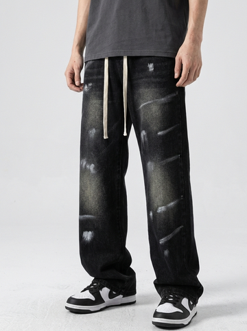 Black Regular Fit Solid Jeans