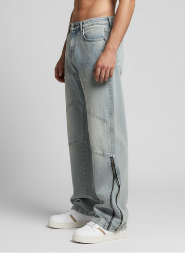 Gray Regular Fit Solid Jeans
