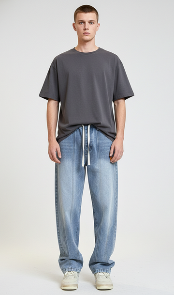 Blue Regular Fit Solid Jeans